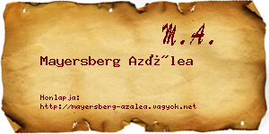 Mayersberg Azálea névjegykártya
